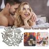 SSKFHGI 48pcs Super Naughty Block Tower Game(in French), Valentine Tumbling Tower Stacking Blocks Game, Couple Activities & Wooden Naughty for Adults Night view 2