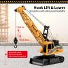 Dwi Dowellin Remote Control Crawler Crane for Boys,11-Channel 2.4GHz RC Construction Crane Toy for Kids Age 3 4-7 8 9 10 Year Old view 3