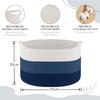 Maliton XXX Large Cotton Rope Blanket Basket, 22" x 22" x 14" Storage Baskets for Organizing, Kids Dog Toy Storage Box Organizer Bins, Blanket Holder for Living Room, Bedroom, Kids Room, Bathroom view 3