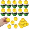 12 PCS Tennis Cupcake Toppers Assembled 3D Foam Mini Sport Ball Cupcake Picks Tennis Party Decorations for Tennis Theme Baby Shower Kids Birthday Party Cake Decorations Supplies Yellow view 1