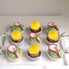 12 PCS Tennis Cupcake Toppers Assembled 3D Foam Mini Sport Ball Cupcake Picks Tennis Party Decorations for Tennis Theme Baby Shower Kids Birthday Party Cake Decorations Supplies Yellow view 4
