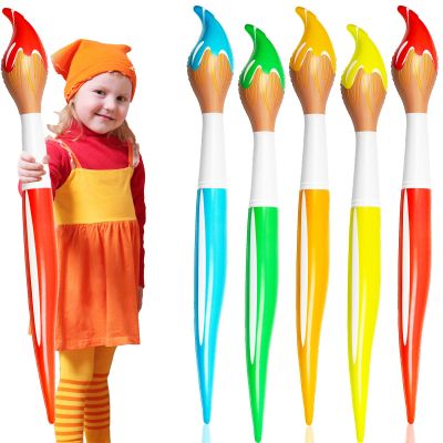 6 Pcs 41.4 Inch Giant Inflatable Paint Brush Large Blow up Paintbrushes Colored Inflatable Paintbrushes Art Paint Brushes Balloon Prop Kit for School Classroom Events and Birthday Party Decorations