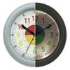 CLXEAST Large Gear Clock+ Learning Clock for Kids, Silent Non Ticking Telling Time Teaching Clocks for Kids Bedrooms, Classroom,Night Light,Stonewash Blue,8.5 Inch view 3