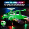 12V Electric Wiggle Car with Pedal, Rechargeable 2-in-1 Swing Car, Drifting Car with Backrests, Anti-Rollover, Spray, Flashing Lights, Music, Bluetooth, for Ages 3 and Up, 150 lbs(Green+White) view 3