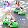 12V Electric Wiggle Car with Pedal, Rechargeable 2-in-1 Swing Car, Drifting Car with Backrests, Anti-Rollover, Spray, Flashing Lights, Music, Bluetooth, for Ages 3 and Up, 150 lbs(Green+White) view 4