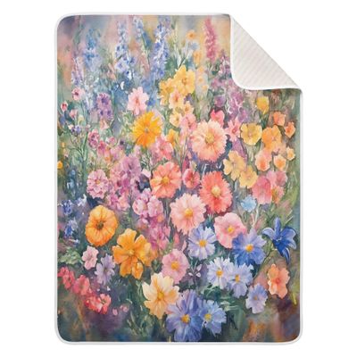 SEHANY Wildflower Baby Blanket for Boys Girls, Soft Cozy Cotton Toddler Blankets Swaddle Receiving Blanket for Baby Cribs