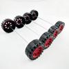 10PCS Toy Car Wheels 2mm Dia Shaft Plastic Car Wheels with 5PCS Shaft Round Rod Axles for RC Car Truck Robot DIY Model Toy Building Accessories (2x14x38mm Red) view 2
