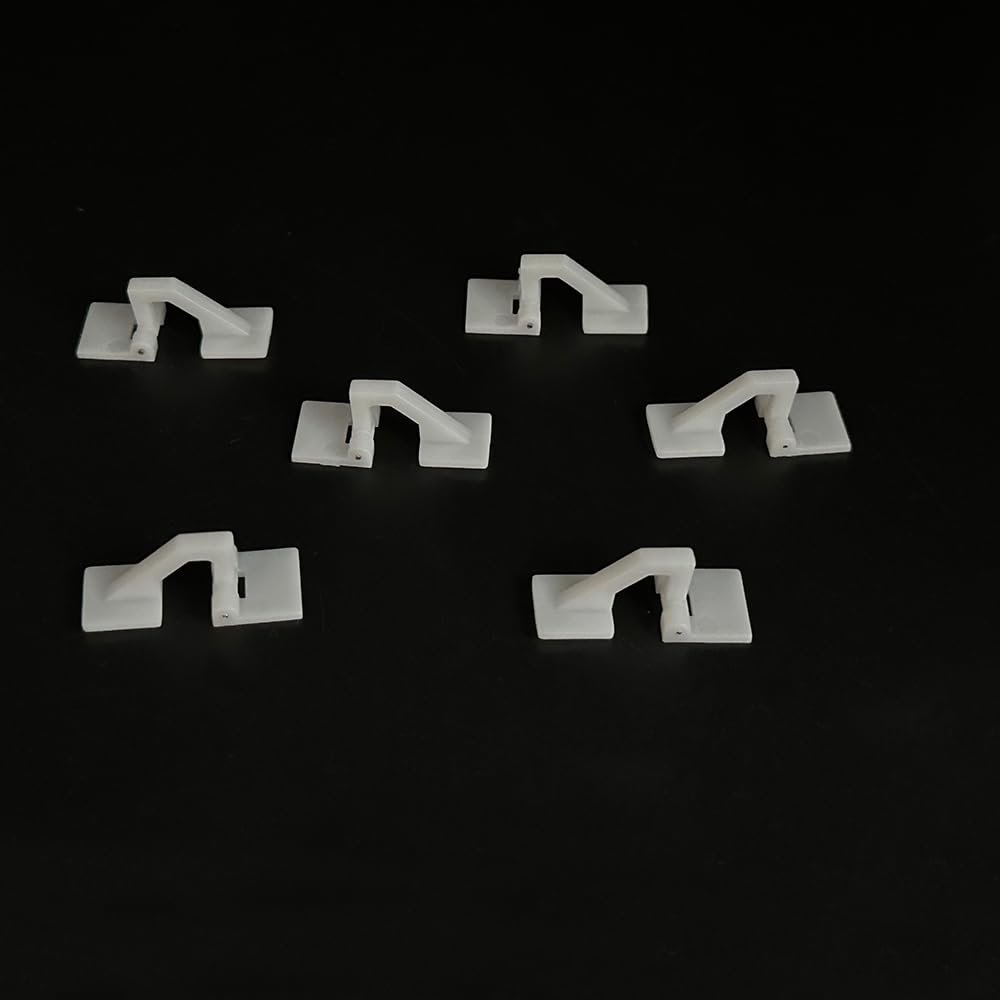 6PCS RC Airplane Hatch Door Canopy Hinge Hatch Hinges Connector for RC Plane Helicopter Aircraft DIY Model Plane Fix Wing Parts (27x11mm White)