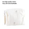 Alomejor Cute Pattern Multifunctional Portable Stroller Diaper Wet Bag Baby Bottle Bag Baby Stroller Bag with Soft Material for Baby Bottles (Olive Embroidery) view 2