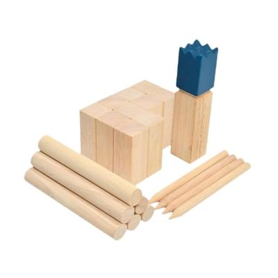 EHJRE Kubb Yard Game Set Wooden Toss Game Set for Outdoor Interactive Fun for Lawn Teenagers