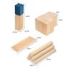 EHJRE Kubb Yard Game Set Wooden Toss Game Set for Outdoor Interactive Fun for Lawn Teenagers view 2