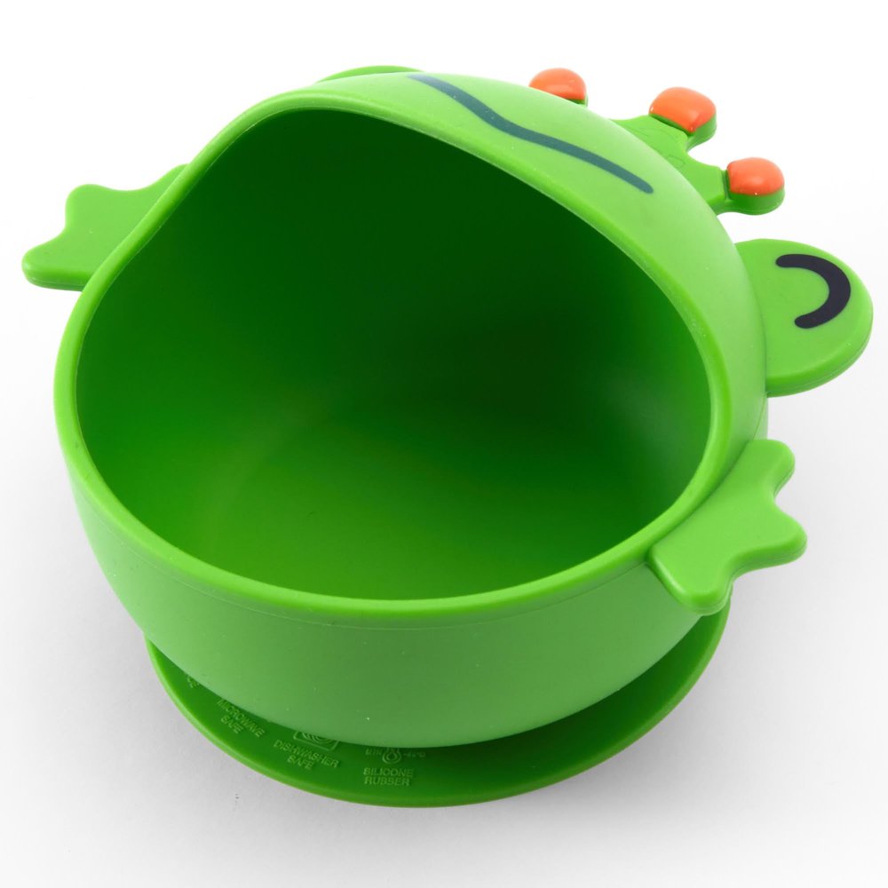MRPR Hop & Snack Silicone Frog Bowl  Silicone Suction Bowl for Toddlers  BPA-Free, Microwave & Dishwasher Safe  Spill-Resistant, Travel-Friendly