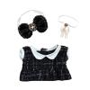 17cm Doll Clothes Set, 3 Pieces Dress Outfit Set for 6.7inch Doll Suit, Luxury Chic Hat & Clothes Accessories for 1st/2nd/3rd Gen Dolls Play & Display (Black) view 4