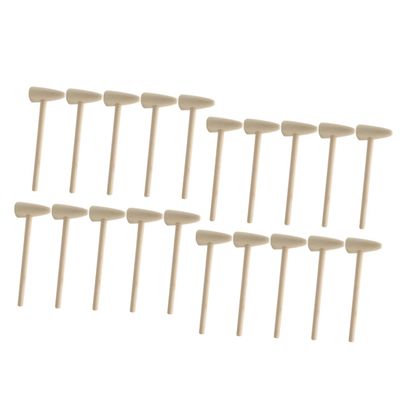Toyvian 20pcs Mini Wooden Hammers for Boys and Tools Fun Toy Mallets for Hand Training and Creative Play Educational for Boys and Girls