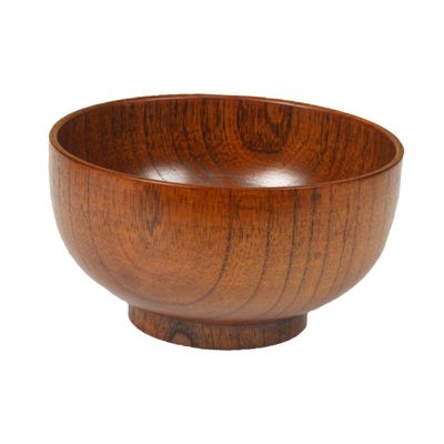 AUTSUPPL 1pc Wooden Bowl Jujube Wood Natural Food Container Wooden Tableware for Rice Snacks Soup Decorative