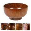 AUTSUPPL 1pc Wooden Bowl Jujube Wood Natural Food Container Wooden Tableware for Rice Snacks Soup Decorative view 3