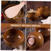 AUTSUPPL 1pc Wooden Bowl Jujube Wood Natural Food Container Wooden Tableware for Rice Snacks Soup Decorative view 4