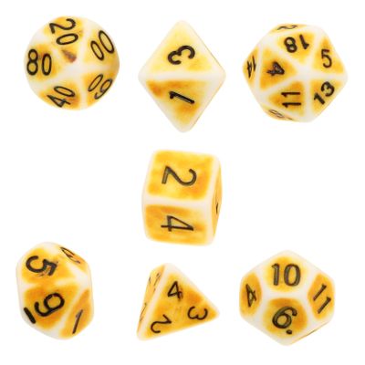 Alasum 1set Vintage Polyhedral Dices Retro Multi-Sided Game Dice for Board Games Party Supplies Material Numbers for Tabletop Gaming
