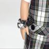 18 inch Doll Outfit-School Plaid Jumper Include Blouse and Hair Accessory/Add on Option: Sock and Shoe (Doll is not Included) (Dropped Waist Jumper Only, Plaid 8B) view 3