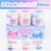 3 Pack Axolotl Cloud Slime, with Pink, Blue, Purple Axolotl Charms, Scented Slime Party Favor for Girls & Boys, Super Soft, Idea Birthday Gifts, Goodie Bag Stuffers, Classroom Rewards for Kids view 2