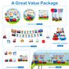 202Pcs Chugga Chugga Two Two Party Decorations Serves 25 Guests, 2nd Birthday Decorations for Boys Include Banner, Plates, Tablecloth, Balloons, Cake Topper, Cupcake Toppers, Train Birthday view 4