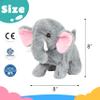 Cuteoy Walking Elephant Stuffed Animal Speaking Roar Plush Electric Interactive Animated Plushies Toy for Girls Boys Birthday view 2