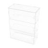 11x14x4 Inch 3-Tier Acrylic Display Case with Door - Clear Freestanding Organizer Shelf for Collectibles, Pops, Action Figures, Dolls, Toys, Cosmetics & Home Decor view 1