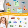 Magnetic Portable Playboard Ocean Animal Reusable Sticker Book for Toddler, Refrigerator Magnet Educational Learning Toys Travel Stickers Activity Books for Kids Girls Boys Age 3+ Birthday Gifts view 2