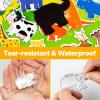 Magnetic Portable Playboard Ocean Animal Reusable Sticker Book for Toddler, Refrigerator Magnet Educational Learning Toys Travel Stickers Activity Books for Kids Girls Boys Age 3+ Birthday Gifts view 4