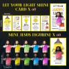 CroBlissful 60 Sets Mini Jesus Figurines Bulk Glow in The Dark with Let Your Light Shine Cards for Easter Church Baptism Sunday School Religious Christian Gifts(Long Robes Style) view 2