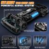 1/16 RC Drift Car for Adult with Gyro Full Proportional 4WD 50KM/h High Speed Remote Control Cars, ESP Drift Racing Vehicle with Lights 2 Rechargeable Batteries, RTR RC Sport Race Cars for Kids Gift view 4