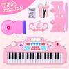 37 Key Kids Piano Keyboard Toy with Stool, Pink Toddler Piano Toy, Electronic Musical Instrument Keyboard Toys, Girls' Birthday Gift for Ages 3-7 view 4
