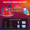 Mini Karaoke Machine for Kids,5 Voice Effects - Portable Bluetooth Speaker with 2 Wireless Mics LED Lights for Boys Girls Ages 3-12| Kids Karaoke Machine Birthday Gift Toy for Singing,Party & Play view 4