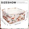 3 Pcs Western Bull Boho Rectangle Storage Basket Collapsible Highland Cow Storage Bin for Nursery Toys Books Waterproof Baskets for Closet Shelves Bedroom Decor(Cow) view 2
