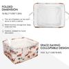 3 Pcs Western Bull Boho Rectangle Storage Basket Collapsible Highland Cow Storage Bin for Nursery Toys Books Waterproof Baskets for Closet Shelves Bedroom Decor(Cow) view 3