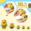 Seenelling 10 Pcs Wooden Handmade Russian Nesting Dolls Toys Animal Russian Cute Nesting Dolls for Christmas Home Decor Birthday Gift(Yellow Bee) view 2