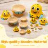 Seenelling 10 Pcs Wooden Handmade Russian Nesting Dolls Toys Animal Russian Cute Nesting Dolls for Christmas Home Decor Birthday Gift(Yellow Bee) view 3