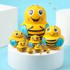 Seenelling 10 Pcs Wooden Handmade Russian Nesting Dolls Toys Animal Russian Cute Nesting Dolls for Christmas Home Decor Birthday Gift(Yellow Bee) view 4