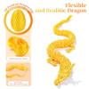 3D Printed Dragon Egg, 12Inch Crystal Dragon with Egg, Full Articulated Crystal Dragon in Egg Desk Toys, Adults Fidget Animals Toys for Autism ADHD GiftSilk Gold view 4