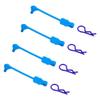 8PCS TGCWENG Universal RC Body Clips w/Pull Tabs Car Clips R Clips for All 1/10 1/12 Scale TRX4 Losi HPI Arrma Kyosho Himoto RC Car Truck Crawler Body Shell Upgrades (1.2mm Purple Clips+Blue Pull) view 3