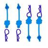 8PCS TGCWENG Universal RC Body Clips w/Pull Tabs Car Clips R Clips for All 1/10 1/12 Scale TRX4 Losi HPI Arrma Kyosho Himoto RC Car Truck Crawler Body Shell Upgrades (1.2mm Purple Clips+Blue Pull) view 4