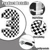 AVXINSOK Checkered Number 3 Pinata with Stick and Blindfold Black and White Race Car Pinata for Kids 3rd Birthday Anniversary Racing Car Party Supplies view 3