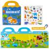 Magnetic Playset Portable Playboard, Cute Farmhouse Animal Reusable Magnets Sticker Books for Toddlers 3-5 Years, 34 PCS Refrigerator Magnets for Kids Girls Boys Perfect Preschool Learning Travel Toy view 1