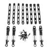 GFEJVDBI Compatible Metal Upgrade External Spring Shock Absorber Fixed Rod Parts Compatible with 1/12 MN MN168 MN78 RC Cars(Black) view 1