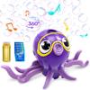 SYNCFUN Dancing Octopus Bubble Machine with Music, 360 Moving & Auto-Avoidance, Cute Bubble Machine Gun Blower with Solution Refills for Kids,Easter,Outdoor, Birthday,Party view 1