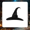 AGCOAH Kids Wizard Costume for Boys Girls Dark Wizard Outfits with Hat Belt Magic Wand Halloween Cosplay Dress Up Black L(10-12Y) view 4