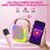 SECULEAD Karaoke Machine Wireless Speaker  mini Karaoke for Kids 3-5, Girls & Boys with Built-in Microphone for Singing, Kids Karaoke Machine,Small Microphone & Speaker, Ideal Gift (Pink) view 4