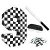 AVXINSOK Checkered Number 9 Pinata with Stick and Blindfold Black and White Race Car Pinata for Kids 9th Birthday Anniversary Racing Car Party Supplies view 1