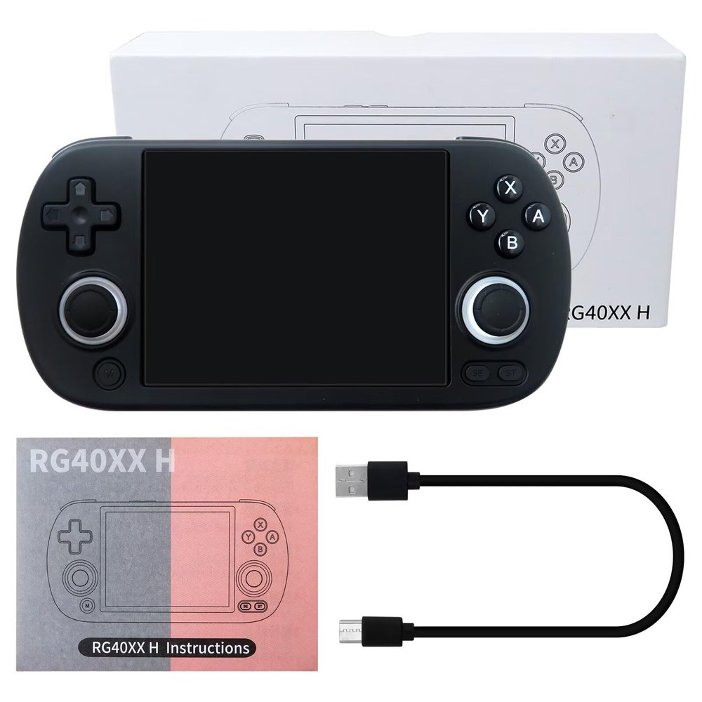 2025 Upgraded RG40XX H Retro Handheld Game Console RG40XXH Portable Gaming Console 4 inch IPS Screen 64 TF Car Linux 64-bit System Supports 2.4G Wireless and Wired Controller Connection