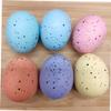 CIYODO 6pcs Simulation Eggs for Easter Crafts Decorative Painted Props for Boys and Girls Projects and Holiday Decorations view 4